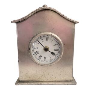 Market Bazaar mantel silver clock made in India
